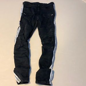 Mens rue 21 black skinny jeans (supreme flex) size(32x34)